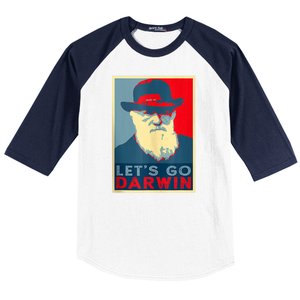 Lets Go Darwin Funny Sarcastic Hope Style Baseball Sleeve Shirt