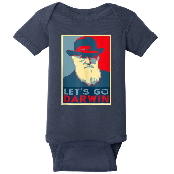 Lets Go Darwin Funny Sarcastic Hope Style Baby Bodysuit