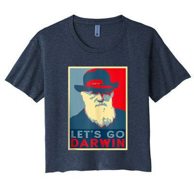 Lets Go Darwin Funny Sarcastic Hope Style Crop Top