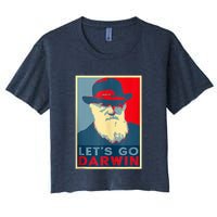Lets Go Darwin Funny Sarcastic Hope Style Crop Top