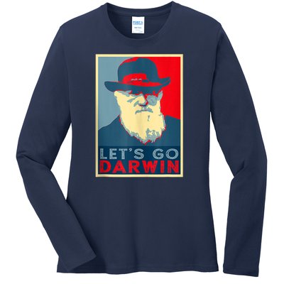 Lets Go Darwin Funny Sarcastic Hope Style Ladies Long Sleeve Shirt