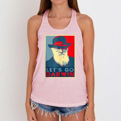 Lets Go Darwin Funny Sarcastic Hope Style Women's Knotted Racerback Tank