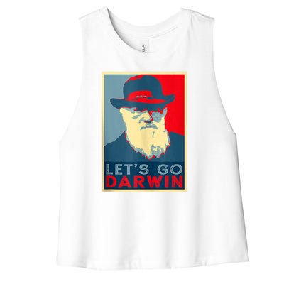 Lets Go Darwin Funny Sarcastic Hope Style Women's Racerback Cropped Tank