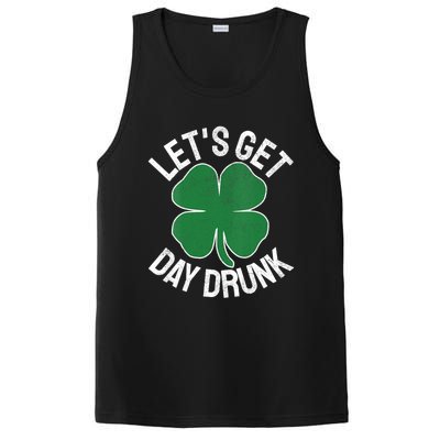 Lets Get Day Drunk Shamrock St Patricks Day Beer Irish Cool Gift PosiCharge Competitor Tank