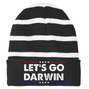 LetS Go Darwin Striped Beanie with Solid Band