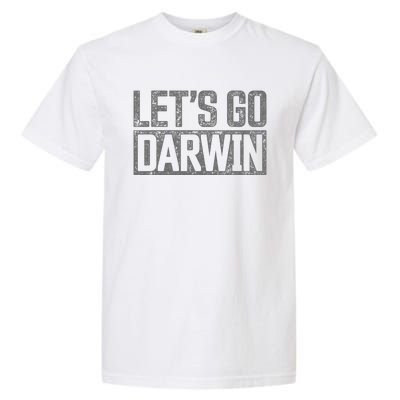 Lets Go Darwin Grey Distressed Lets Go Darwin Garment-Dyed Heavyweight T-Shirt