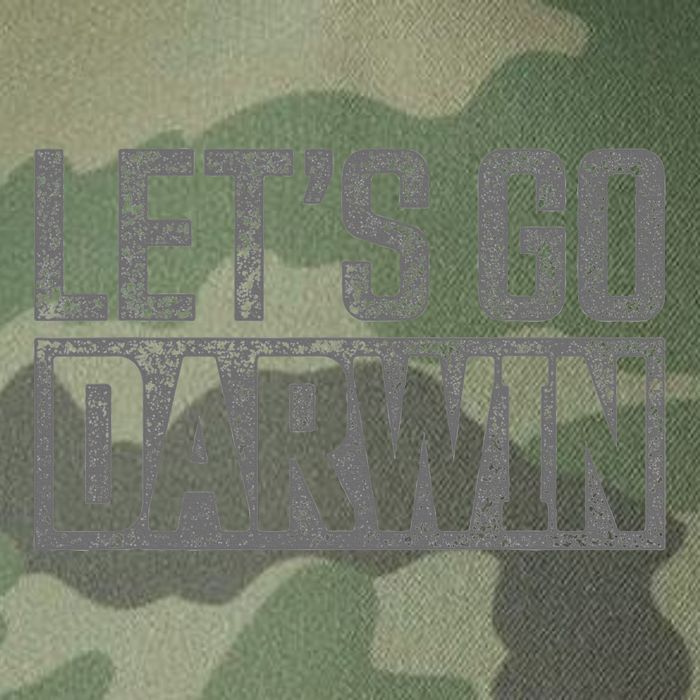 lets go darwin   grey distressed lets go darwin Legacy Tie Dye Trucker Hat