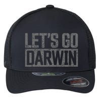 lets go darwin   grey distressed lets go darwin Flexfit Unipanel Trucker Cap
