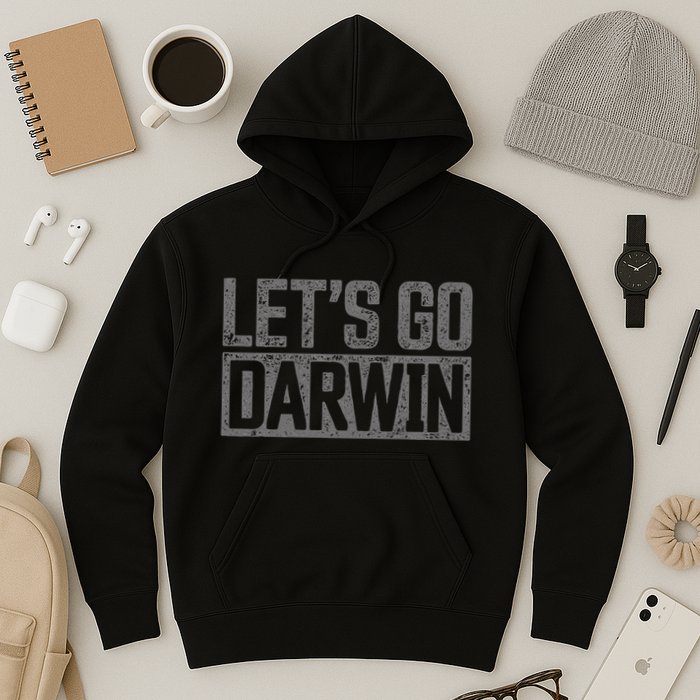 lets go darwin   grey distressed lets go darwin Hoodie
