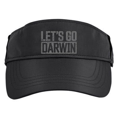 lets go darwin   grey distressed lets go darwin Adult Drive Performance Visor