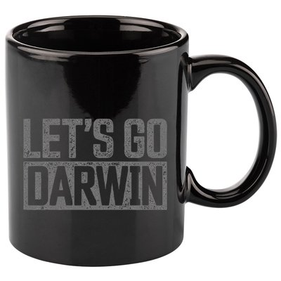 lets go darwin   grey distressed lets go darwin 11oz C Handle Ceramic Mug