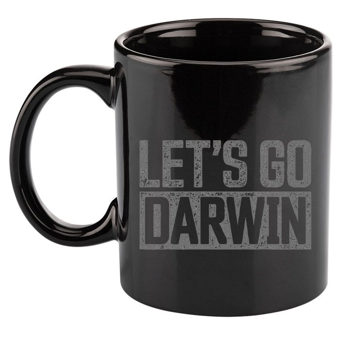 lets go darwin   grey distressed lets go darwin 11oz C Handle Ceramic Mug