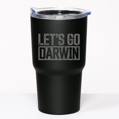 lets go darwin   grey distressed lets go darwin Tumbler