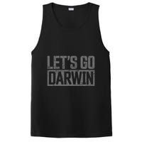 lets go darwin   grey distressed lets go darwin PosiCharge Competitor Tank