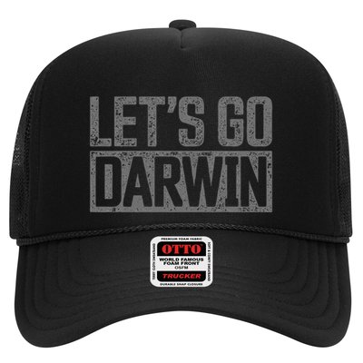 lets go darwin   grey distressed lets go darwin Trucker Hat