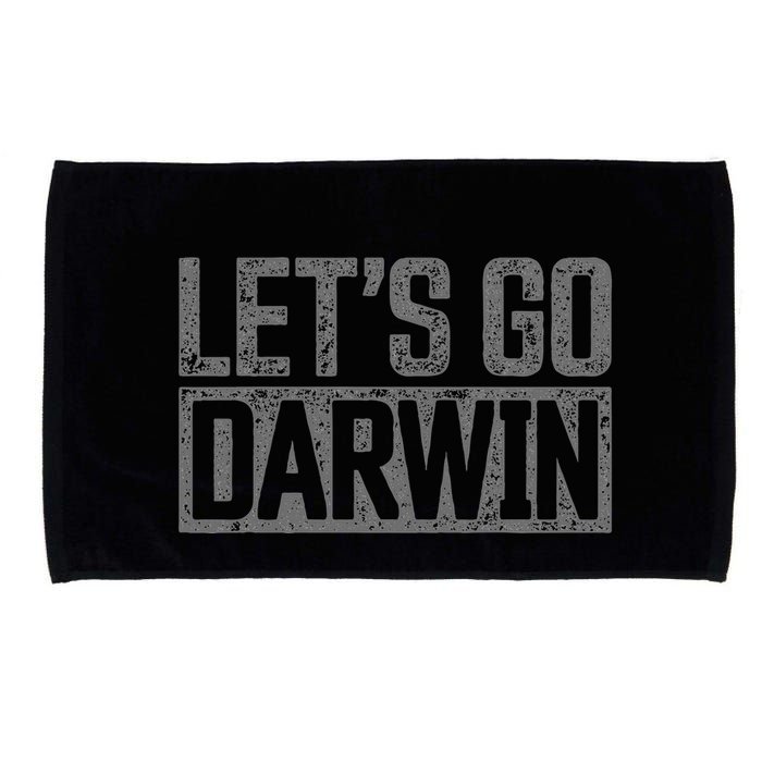 lets go darwin   grey distressed lets go darwin Microfiber Hand Towel