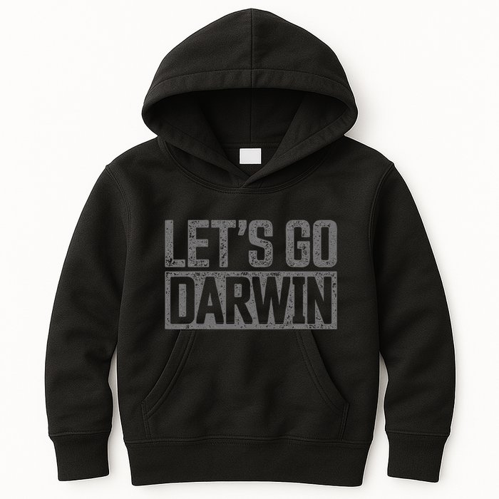 lets go darwin   grey distressed lets go darwin Kids Hoodie