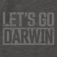 lets go darwin   grey distressed lets go darwin Vector Backpack