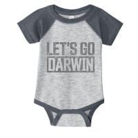 lets go darwin   grey distressed lets go darwin Infant Baby Jersey Bodysuit