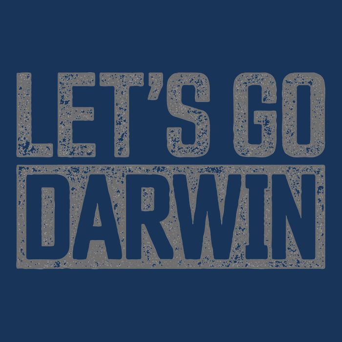 lets go darwin   grey distressed lets go darwin Infant Baby Jersey Bodysuit