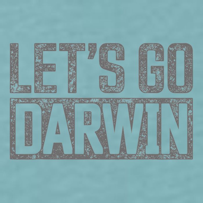 lets go darwin   grey distressed lets go darwin Sueded Cloud Jersey T-Shirt