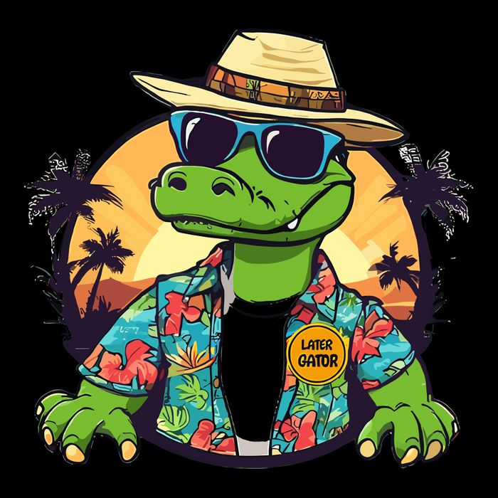 Later Gator Design Florida Merch Chomp Funny Gifts V-Neck T-Shirt