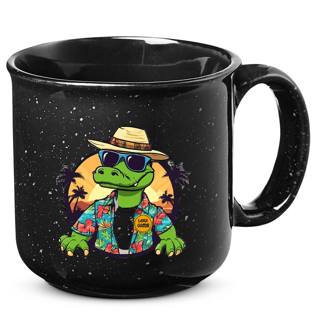 Later Gator Design Florida Merch Chomp Funny Gifts 15oz Campfire Ceramic Mug