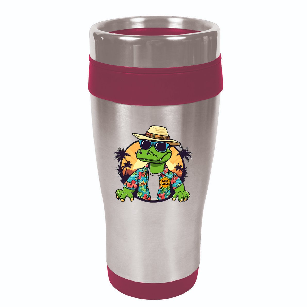 Later Gator Design Florida Merch Chomp Funny Gifts 16oz Travel Tumbler