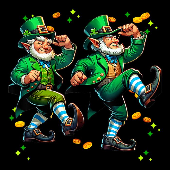 Leprechaun Gridd Dance St Patricks Day 16 in Basic Backpack