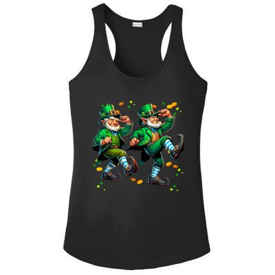 Leprechaun Gridd Dance St Patricks Day Ladies PosiCharge Competitor Racerback Tank