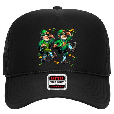 Leprechaun Gridd Dance St Patricks Day Trucker Hat
