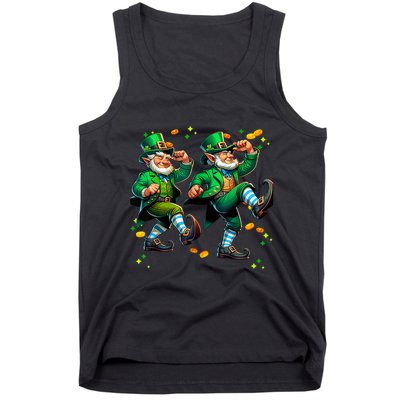Leprechaun Gridd Dance St Patricks Day Tank Top