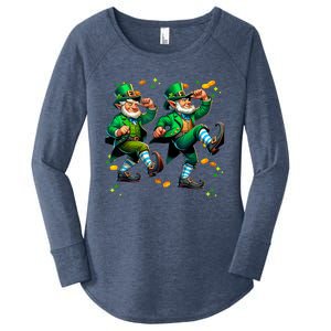 Leprechaun Gridd Dance St Patricks Day Women's Perfect Tri Tunic Long Sleeve Shirt