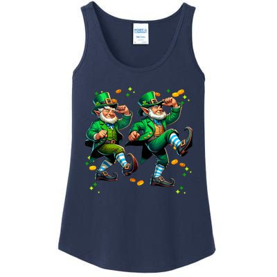 Leprechaun Gridd Dance St Patricks Day Ladies Essential Tank