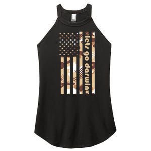 Lets Go Darwin LetS Go Darwin American Flag Women's Perfect Tri Rocker Tank