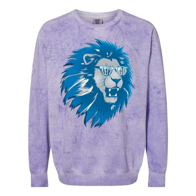 Lets Go Detroit Football Sports Fan Colorblast Crewneck Sweatshirt