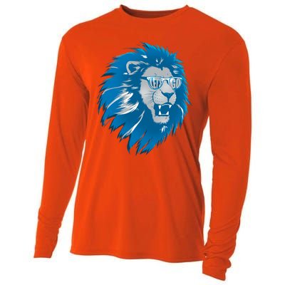 Lets Go Detroit Football Sports Fan Cooling Performance Long Sleeve Crew