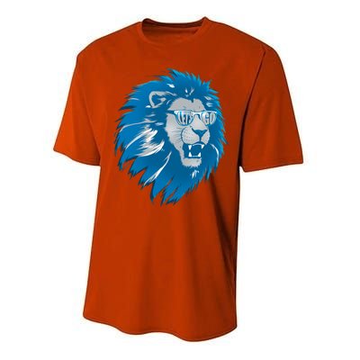 Lets Go Detroit Football Sports Fan Performance Sprint T-Shirt