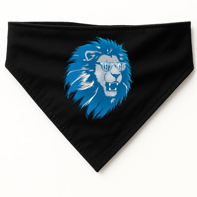 Lets Go Detroit Football Sports Fan USA-Made Doggie Bandana