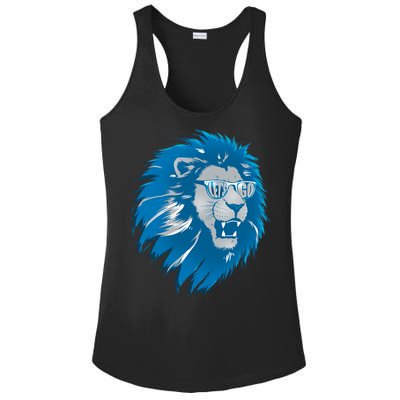 Lets Go Detroit Football Sports Fan Ladies PosiCharge Competitor Racerback Tank