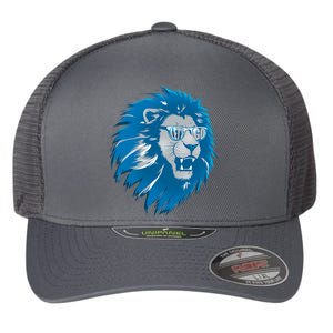 Lets Go Detroit Football Sports Fan Flexfit Unipanel Trucker Cap