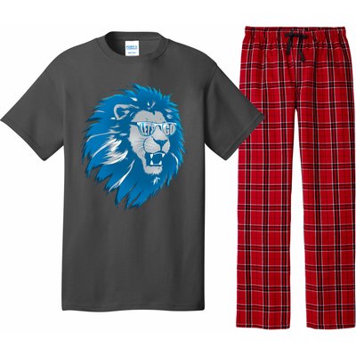 Lets Go Detroit Football Sports Fan Pajama Set