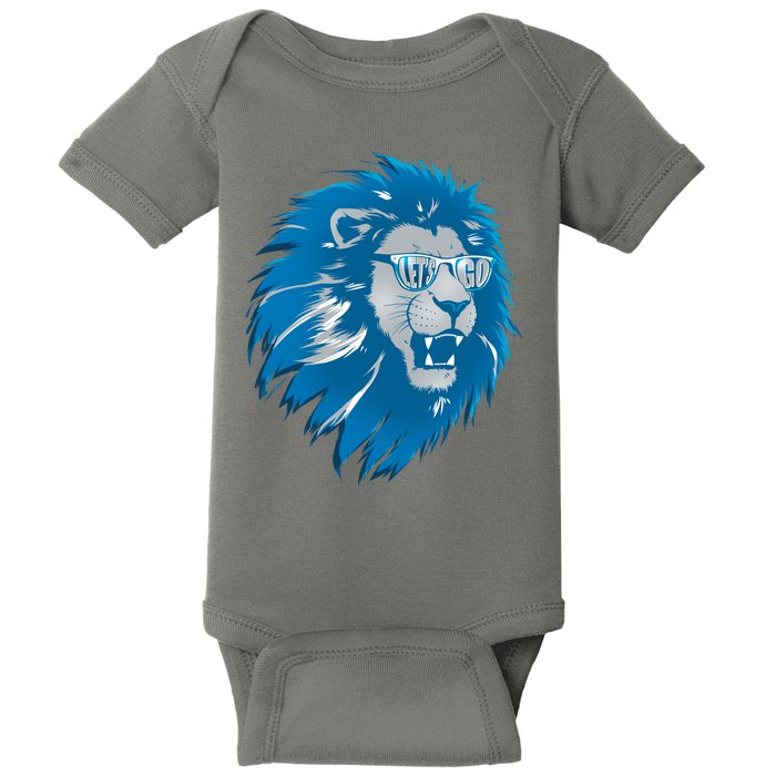 Lets Go Detroit Football Sports Fan Baby Bodysuit