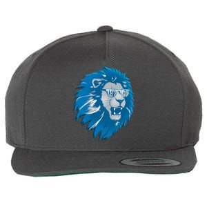 Lets Go Detroit Football Sports Fan Wool Snapback Cap