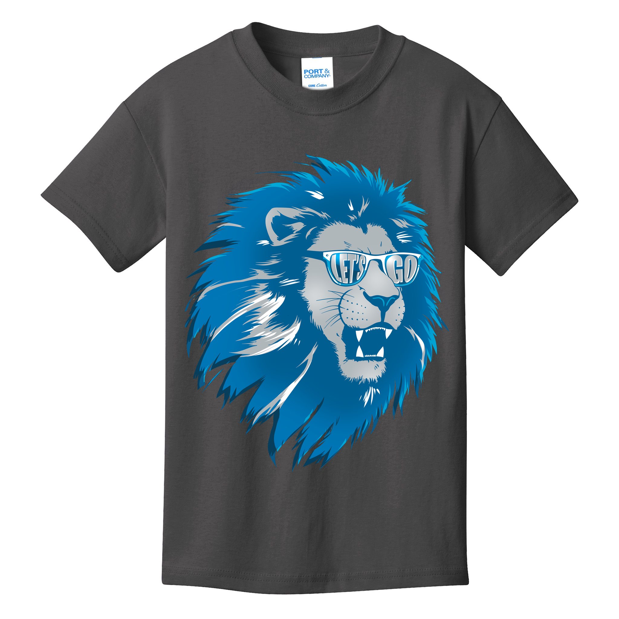 Lets Go Detroit Football Sports Fan Kids T-Shirt