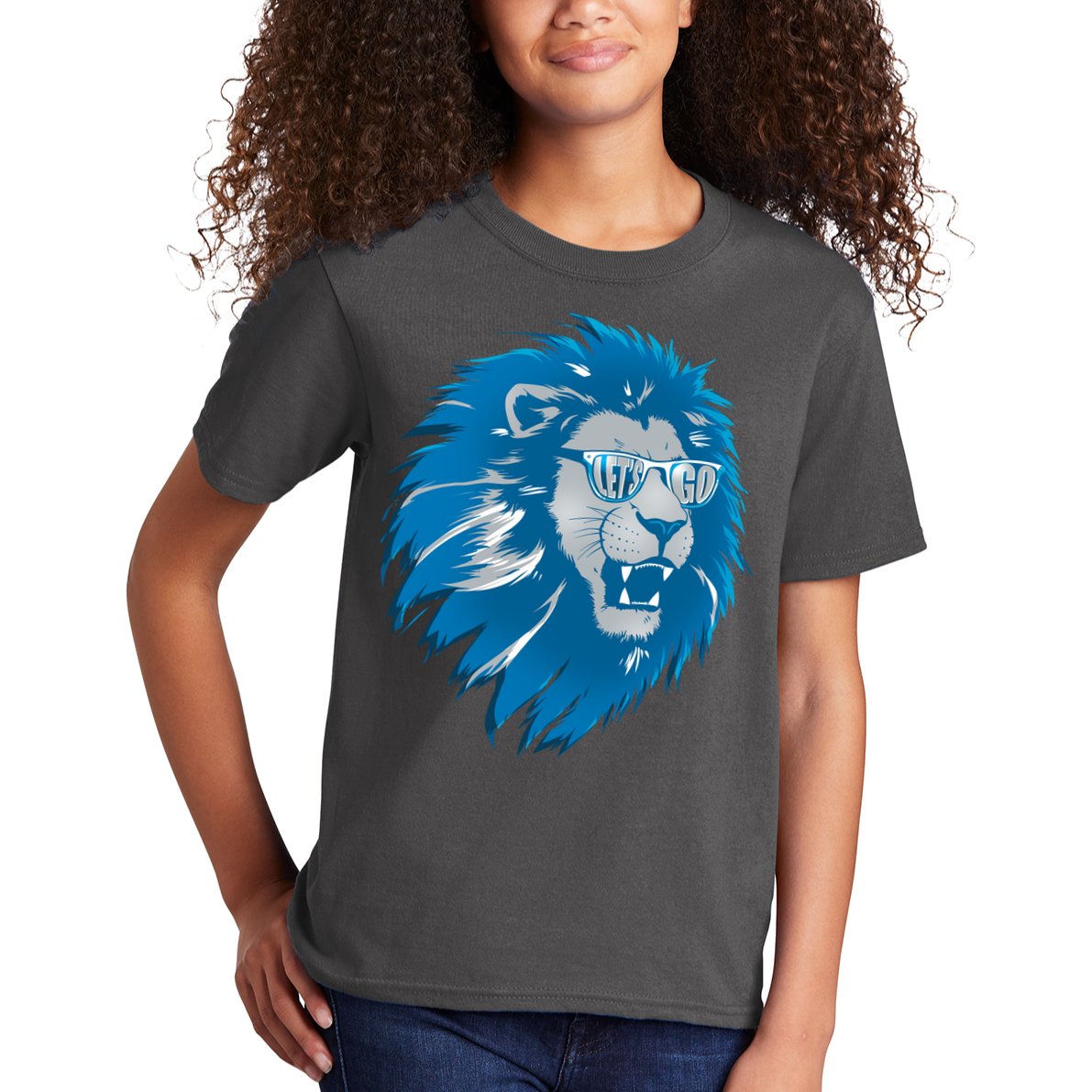 Lets Go Detroit Football Sports Fan Kids T-Shirt