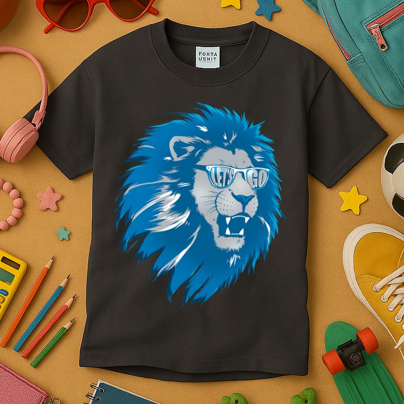 Lets Go Detroit Football Sports Fan Kids T-Shirt
