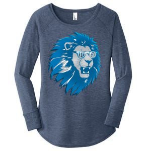 Lets Go Detroit Football Sports Fan Women's Perfect Tri Tunic Long Sleeve Shirt