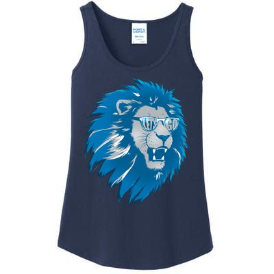 Lets Go Detroit Football Sports Fan Ladies Essential Tank