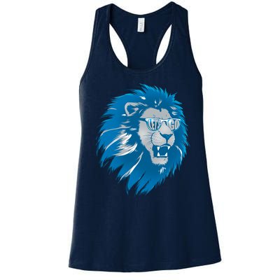 Lets Go Detroit Football Sports Fan Women's Racerback Tank